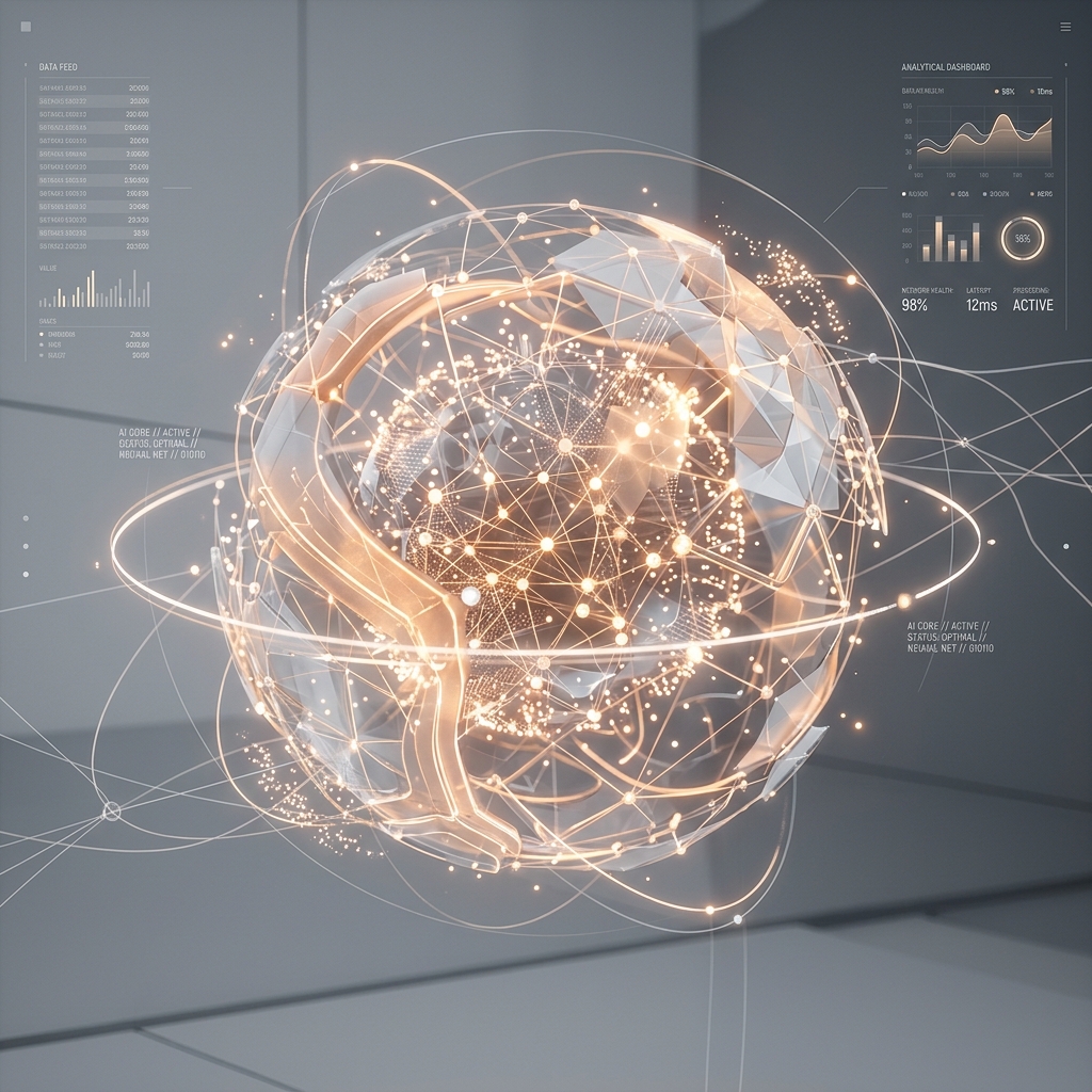 Abstract sphere illustration representing Claude